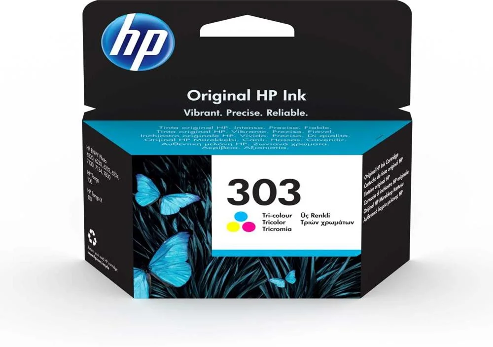 Tinteiro de Tinta Original Hp 303 Magenta Amarelo Ciano Tricolor Ciano/Magenta/Amarelo 