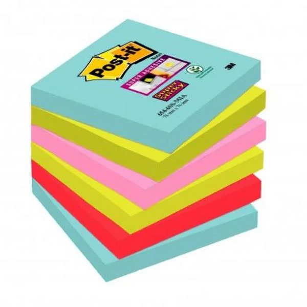 Pack 6 Blocos 90 Folhas de Notas Adesivas