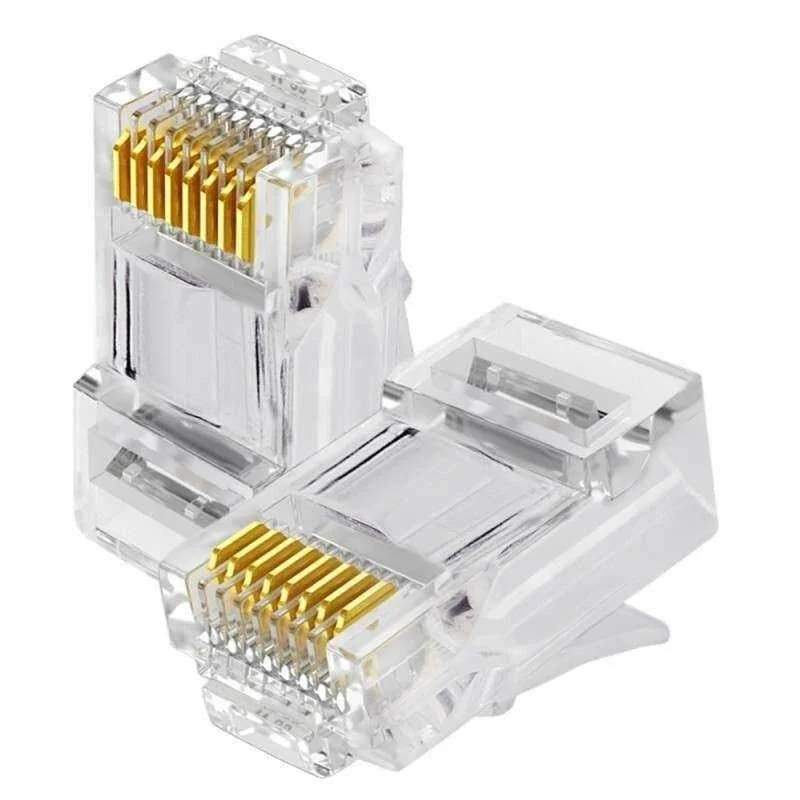 Conector Modular RJ45 8P8C Redondo Cat 5