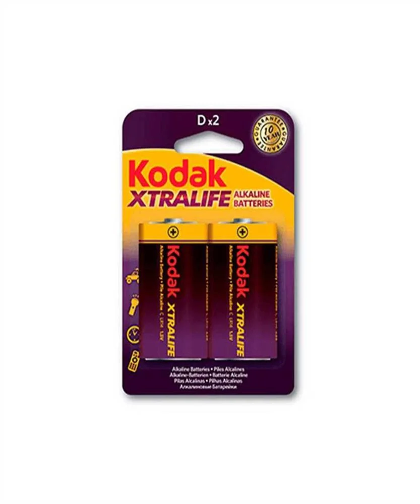 Kodak Xtralife Alkaline D Battery (2 Pack)