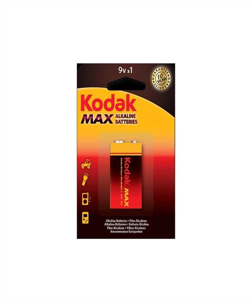 KODAK MAX ALKALINE 9V BATTERY (1 PACK)
