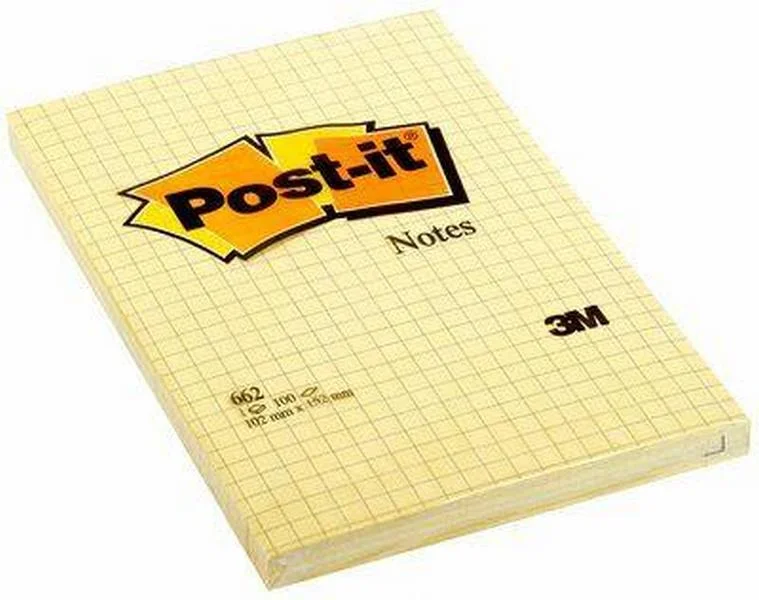 Bloco De 100 Folhas De Notas Adesivas Grandes