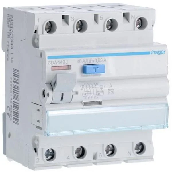 Cda440j 40a/ 30ma/A Differential Circuit Breaker 40a 4p 4m 30ma a 6ka