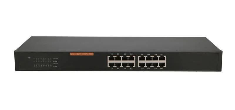 Extralink Hexon 16x 10/100/Mb/S Unmanaged L2 Fast Ethernet (10/100) Black