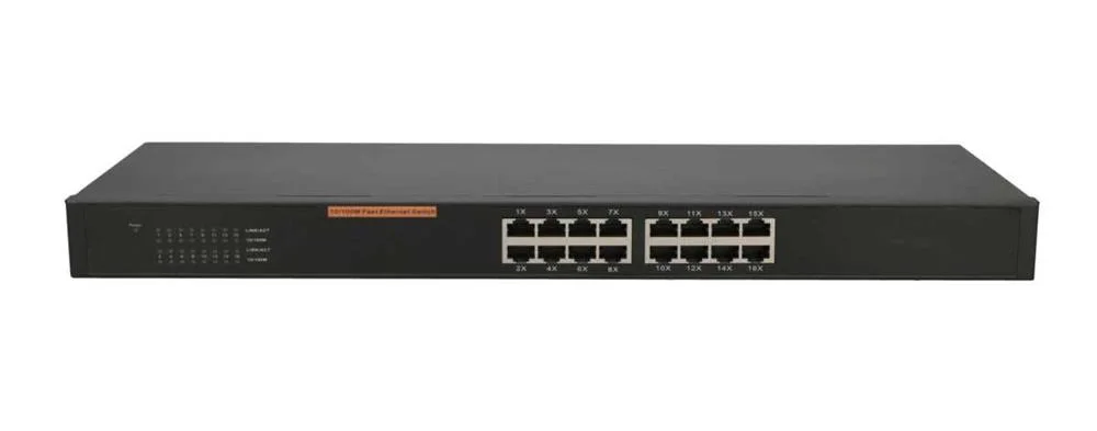 Extralink Hexon 16x 10/100/Mb/S Unmanaged L2 Fast Ethernet (10/100) Black