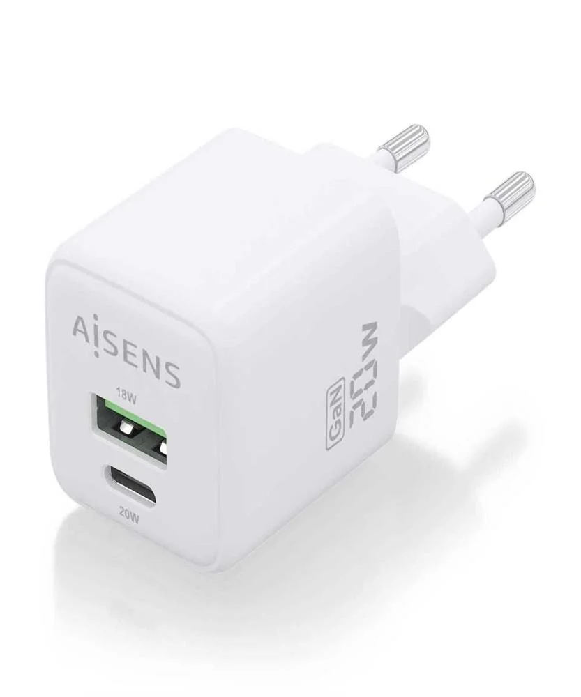 Cargador Gan de Pared Aisens Asch-20w2p010-W/ 1xu.