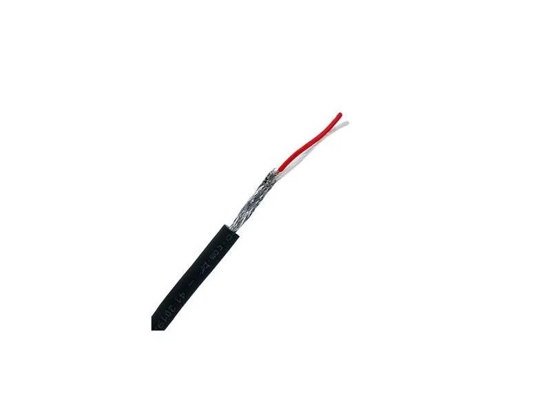 Cabo Microfone Redondo Cinza com Malha