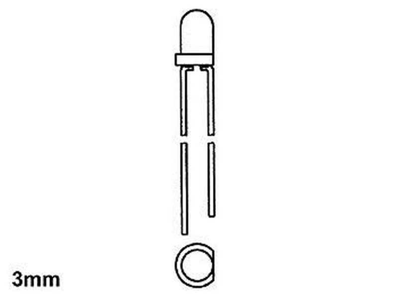 LED 3mm Cristalino Branco