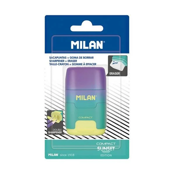 Blíster Afia/Borracha Compact Sunset Turquesa - Amarelo Milan