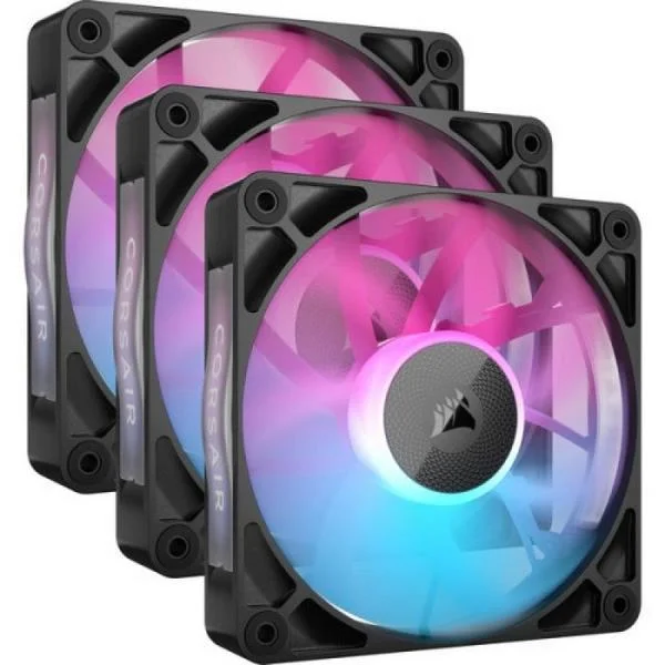 Pack 3x Ventoinhas Icue Link Rx120 RGB 12mm Preto - Corsair
