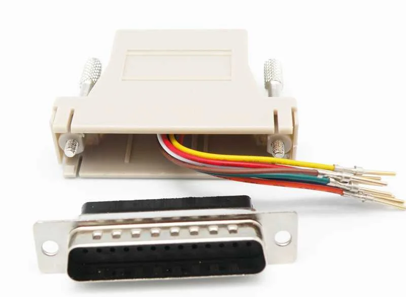 Adaptador, Db25 Macho a Rj45 Hembra 8c.