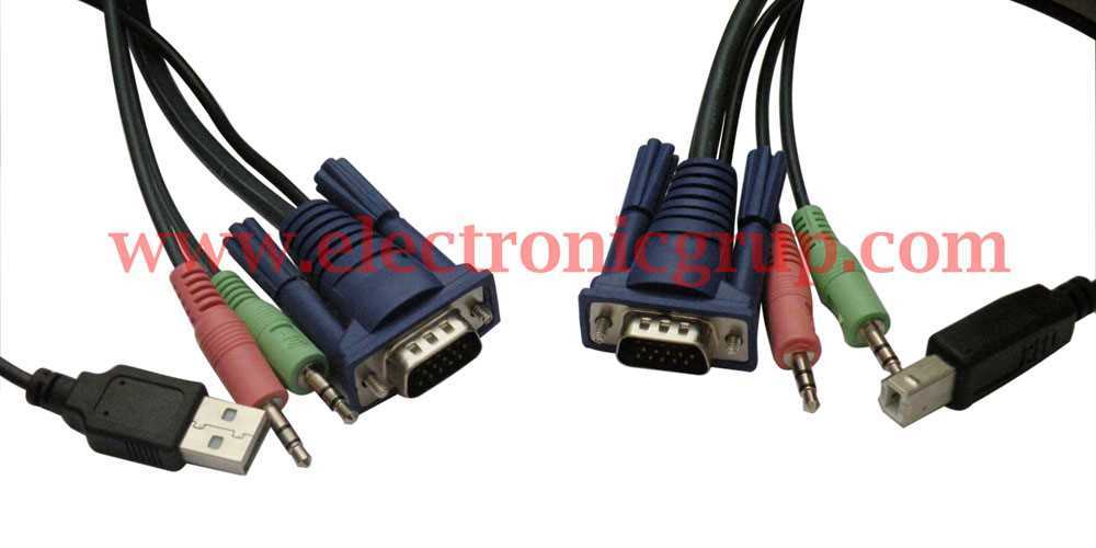 Cabo Usb+Audio Kvm, 1,5mts.