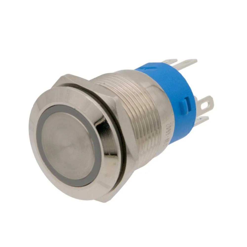 Pulsador Anti-Vandálico LED RGB 24v, Spdt, 19mm