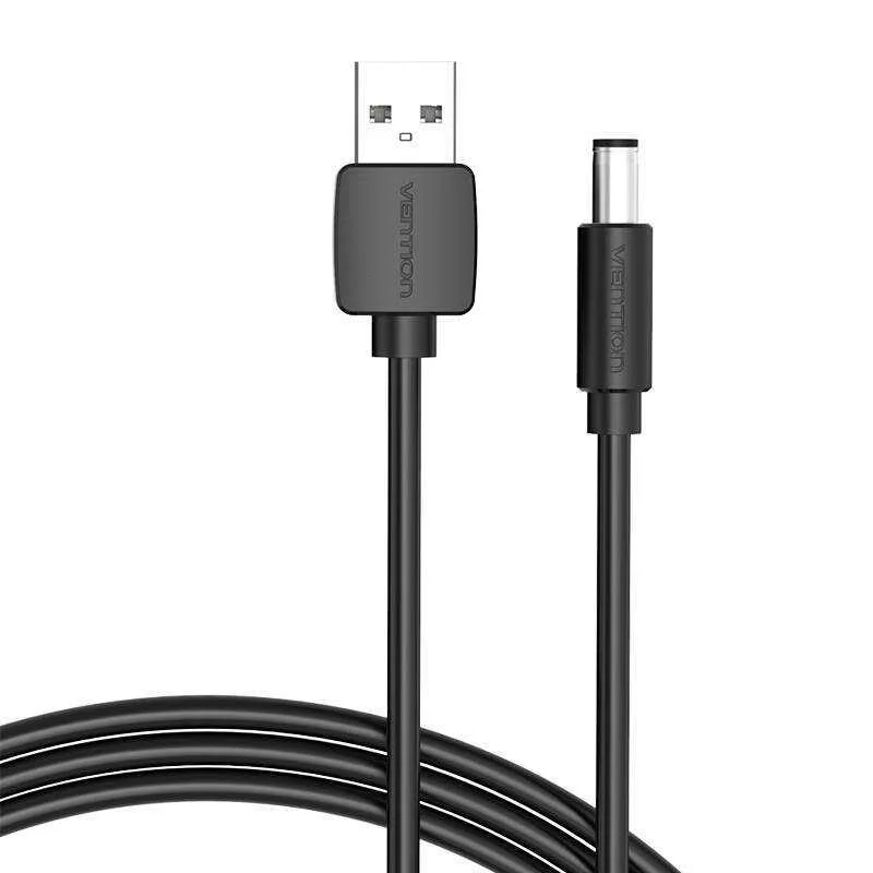 Usb To Dc 5.5mm Power Cable 0.5m Vention Ceybd (Black)