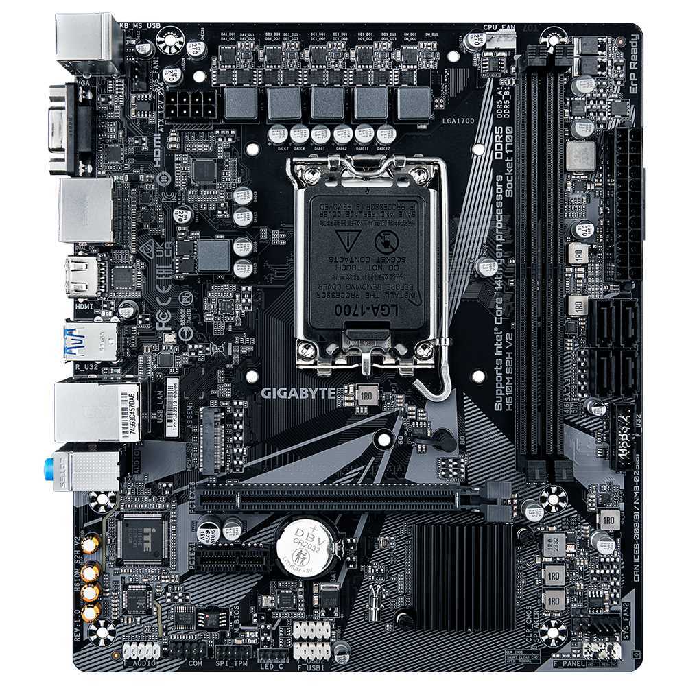 Gigabyte | H610m S2h V2 1.0 | Processor Family Intel | Processor Socket Lga1700 | Ddr5 Dimm | Suppor