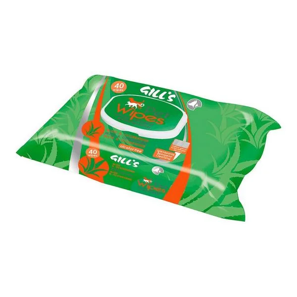 Toallitas Húmedas para Mascotas Gills Xl 40 Uds .