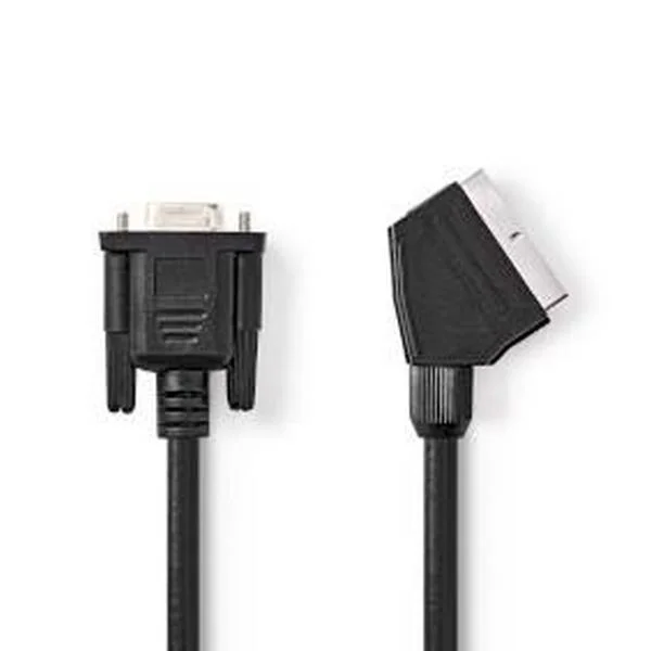 Cabo Scart-Vga  Scart Macho - Fêmea Vga  2.0 M .