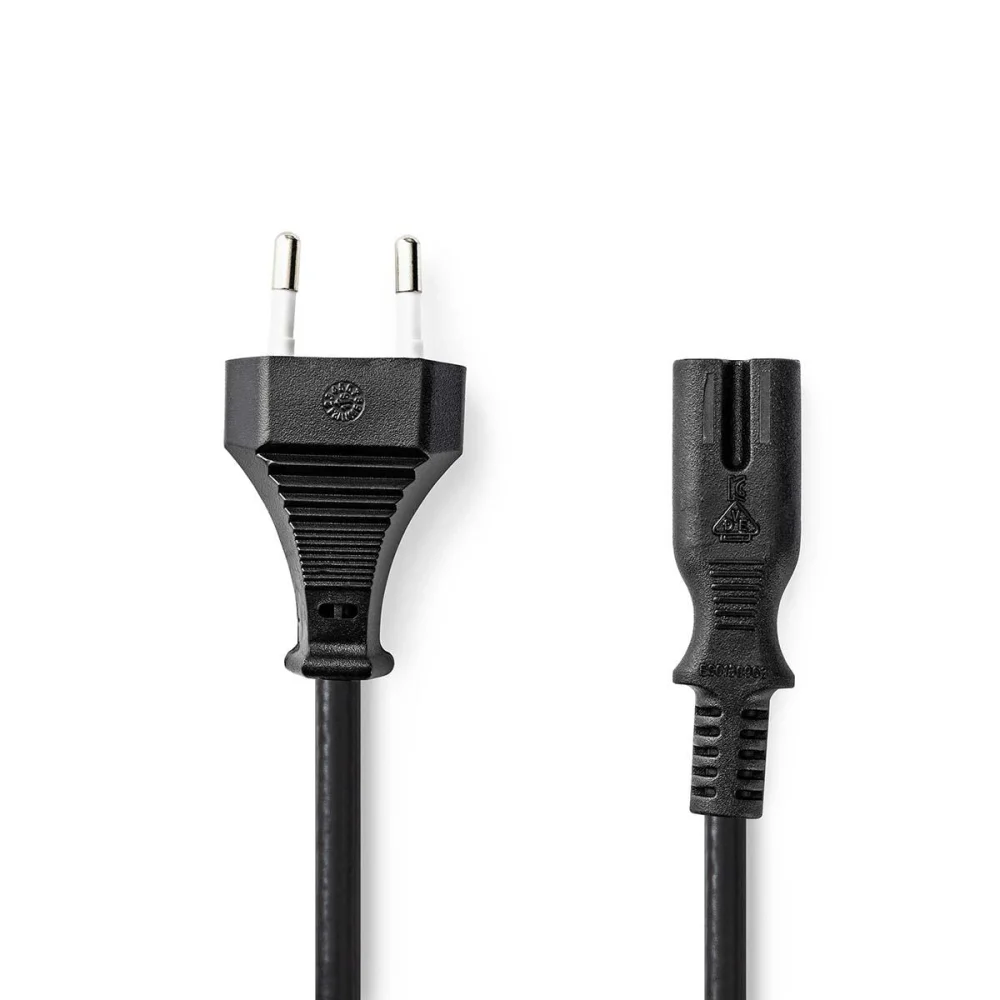 Cabo de Alimentação  Euro Macho  Iec-320-C7  2m  Pvc  Preto