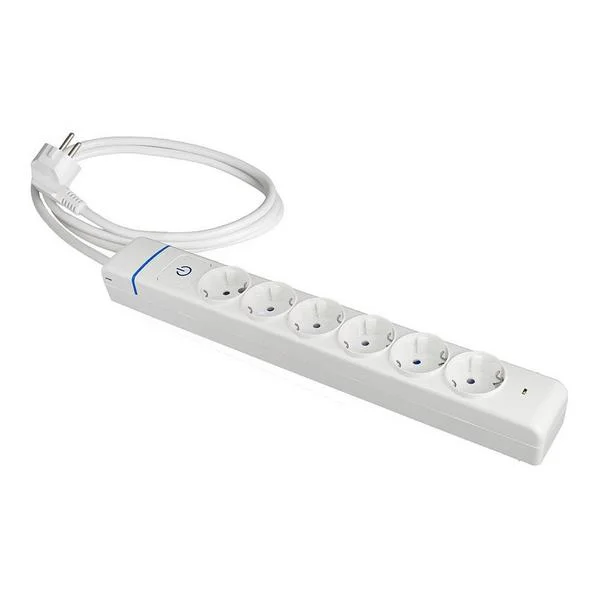 Extens&atilde;o com 6 Tomadas 2p+T, 16a 250v. M&aacute;x.3680w .