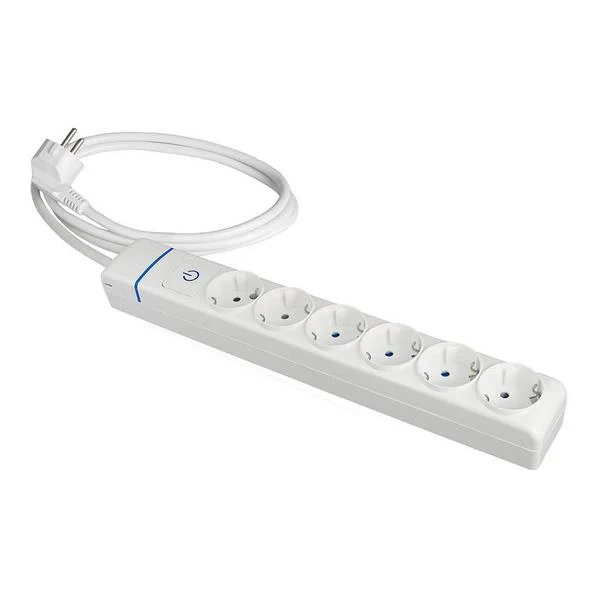 Extens&atilde;o com 6 Tomadas 2p+T, 16a 250v com Interru.