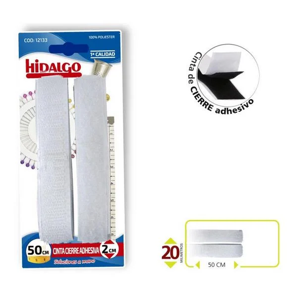 Bl&iacute;ster Fecho Adesivo 2x50 Cm Branco Hidalgo