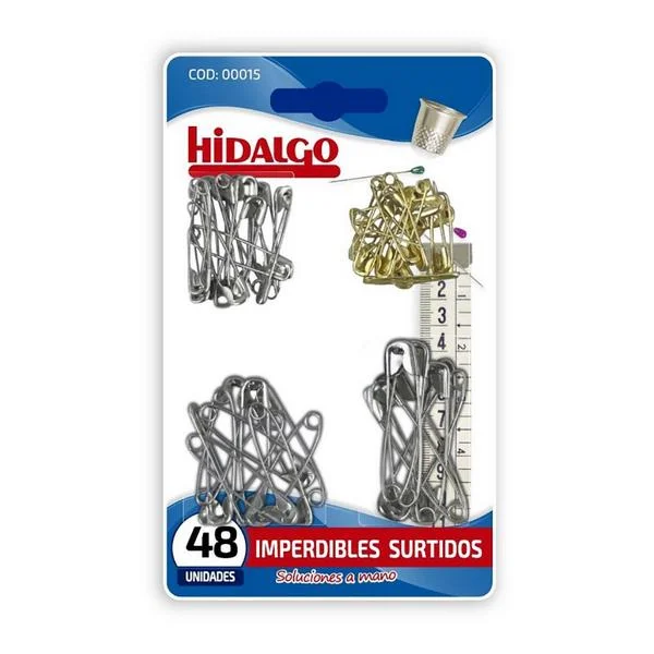 Blíster 48 Alfinetes Sortido Hidalgo