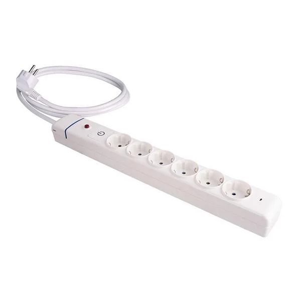 Extens&atilde;o com 6 Tomadas 2p+T, 16a 250v. M&aacute;x.3680w .