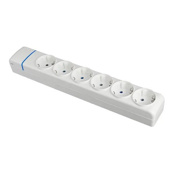 Extensão com 6 Tomadas 2p+T, 16a 250v. 8006p Sole.