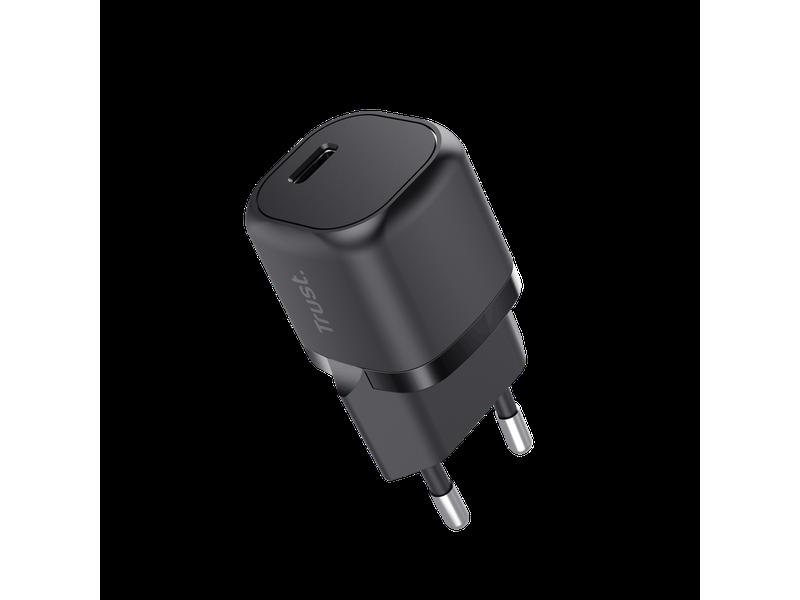 Carregador Trust Maxo Compact Tipo-C 20W Preto