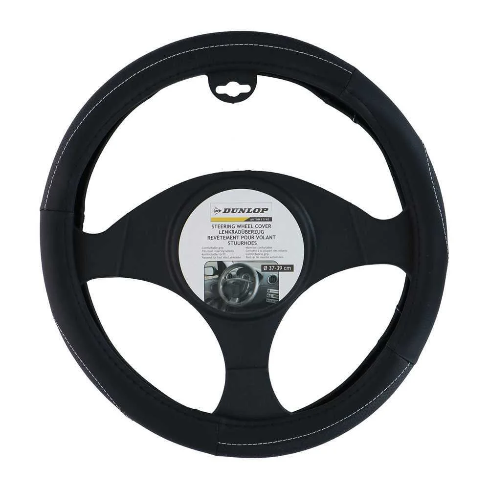 Capa para Volante de 38cm Detalhes Cinzento Dunlop