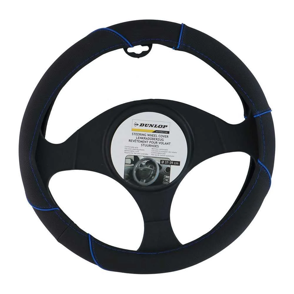 Capa para Volante de 38cm Detalhes Azuis Dunlop