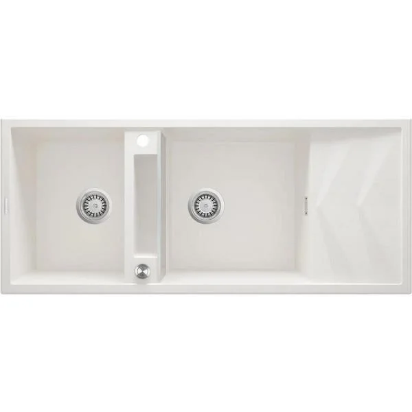 2-Bowl Magnetic Granite Sink With Drainer