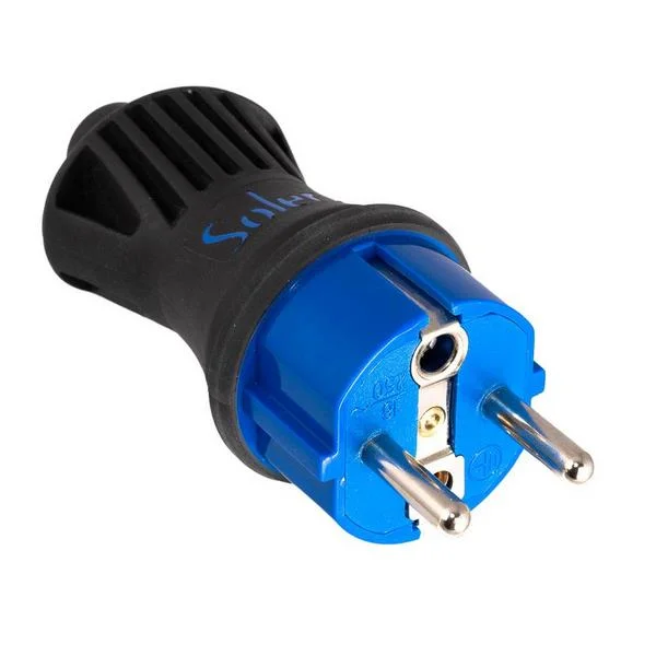 Ficha Bipolar 16a 250v Espigão de Ø 4,8mm Preto T.