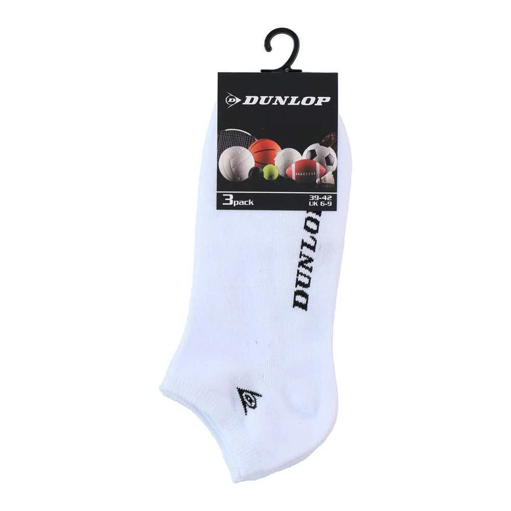 Pack 3 Pares de Meias Brancos Dunlop Tamanhos Sor.