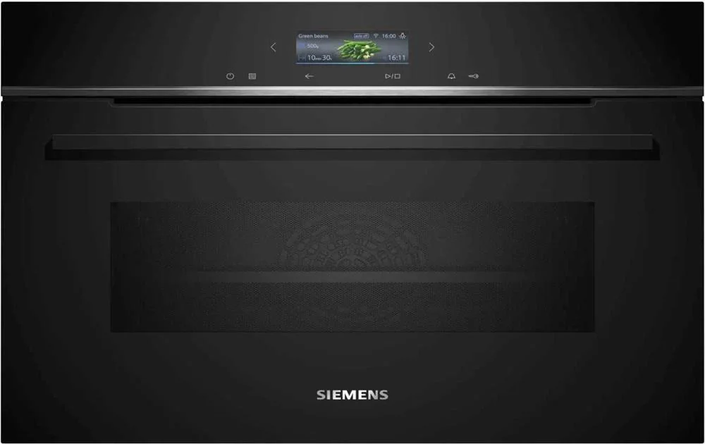 Forno Compacto de Encastre Iq700 Cm776gkb1 45l 3600w Preto - Siemens