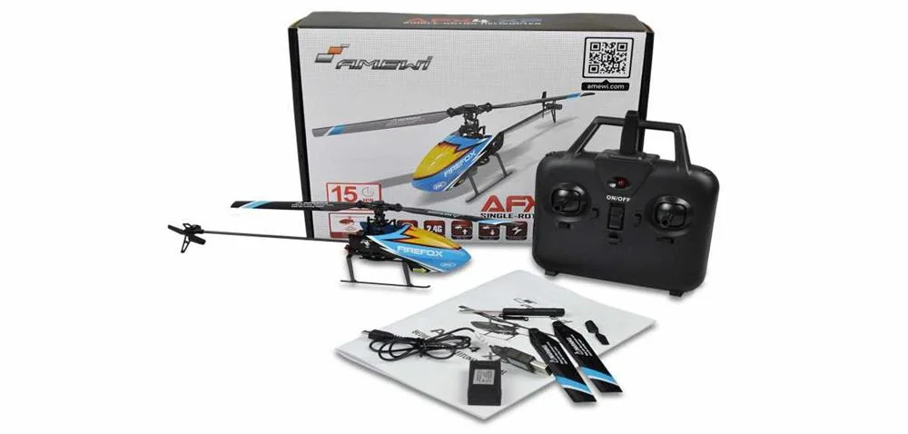 Amewi Rc Helikopter Afx4 Li-Po Akku 350mah Blau/14+