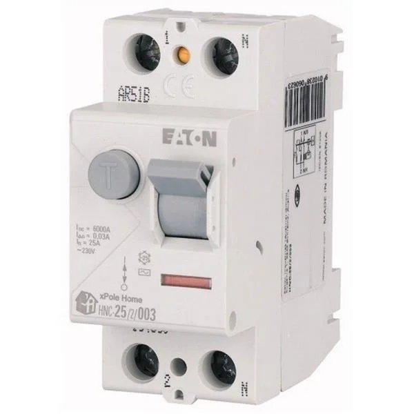 Hnc-25/2/003 25a/ 30ma/Ac Differential Circuit Breaker 25a 2p 2m 30ma Ac 6ka