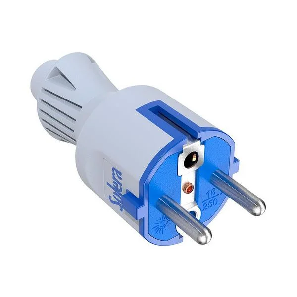 Ficha 2p+T, 16a 250v Elastómero Branco 706ckb Sol.