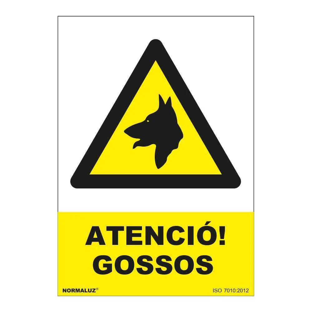 Sinal de Atenção Cães Pvc 0.7mm 210x300mm Normaluz