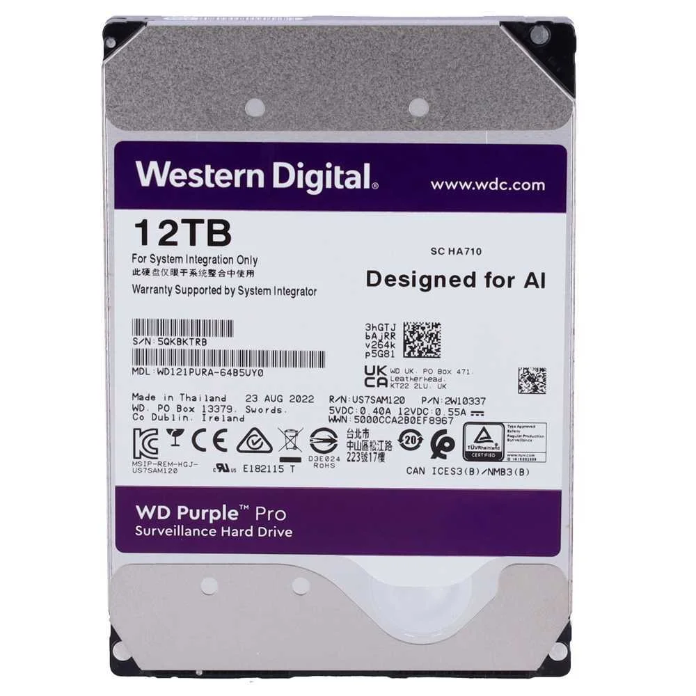 Disco R&iacute;gido Western Digital - Capacidade 12 Tb -.