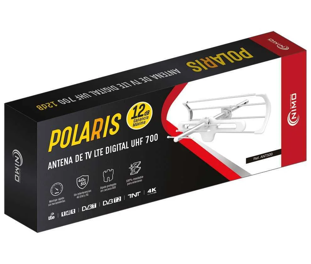 Antena Tv Lte 4g/5g Exterior 12db Polaris