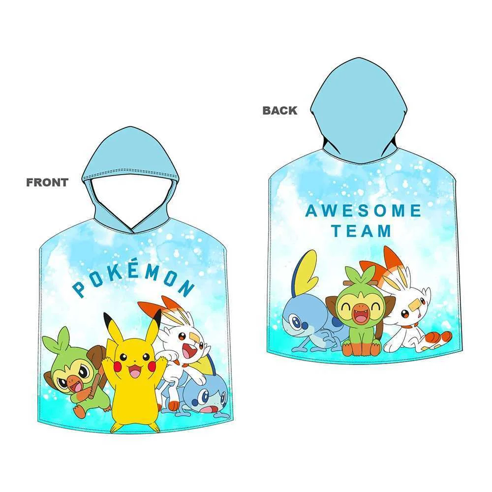 Poncho de Praia Micro 55x110cm Infantil Pokemon