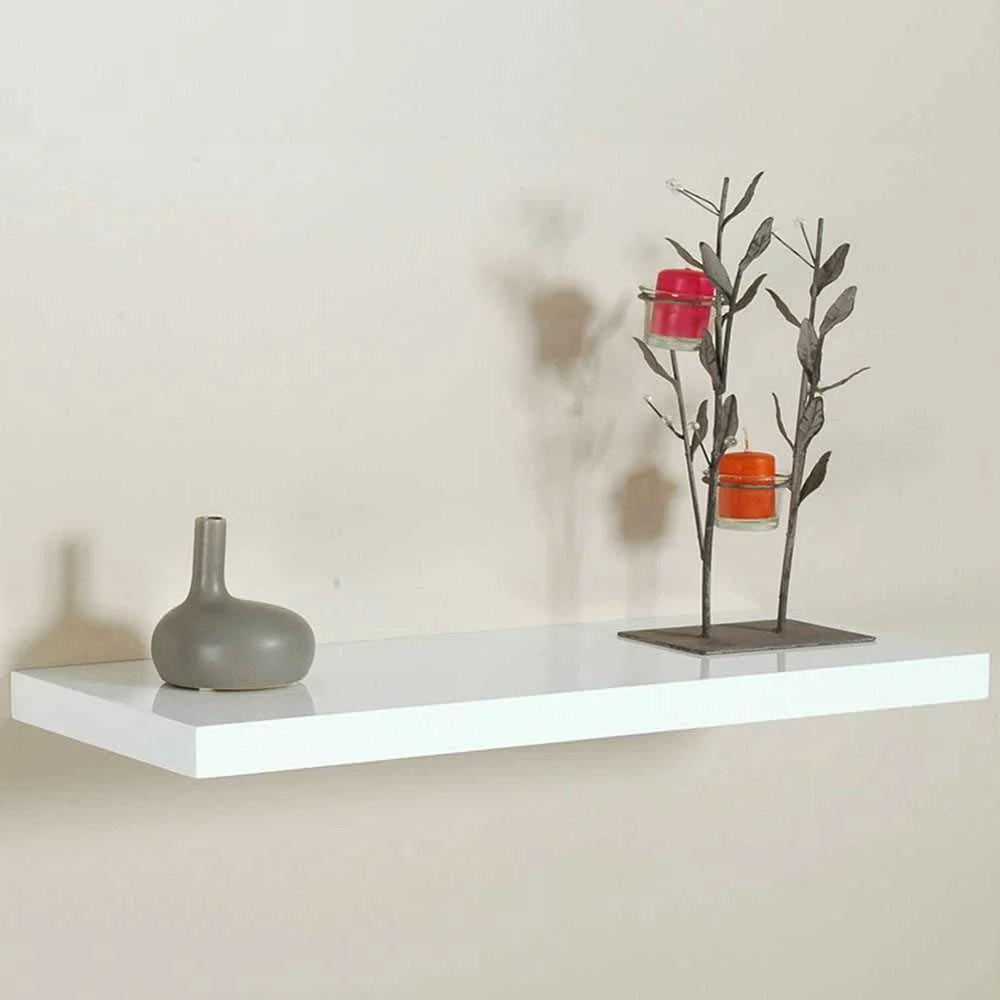 Estante com Fixa&ccedil;&atilde;o Invis&iacute;vel 80x25 Branco