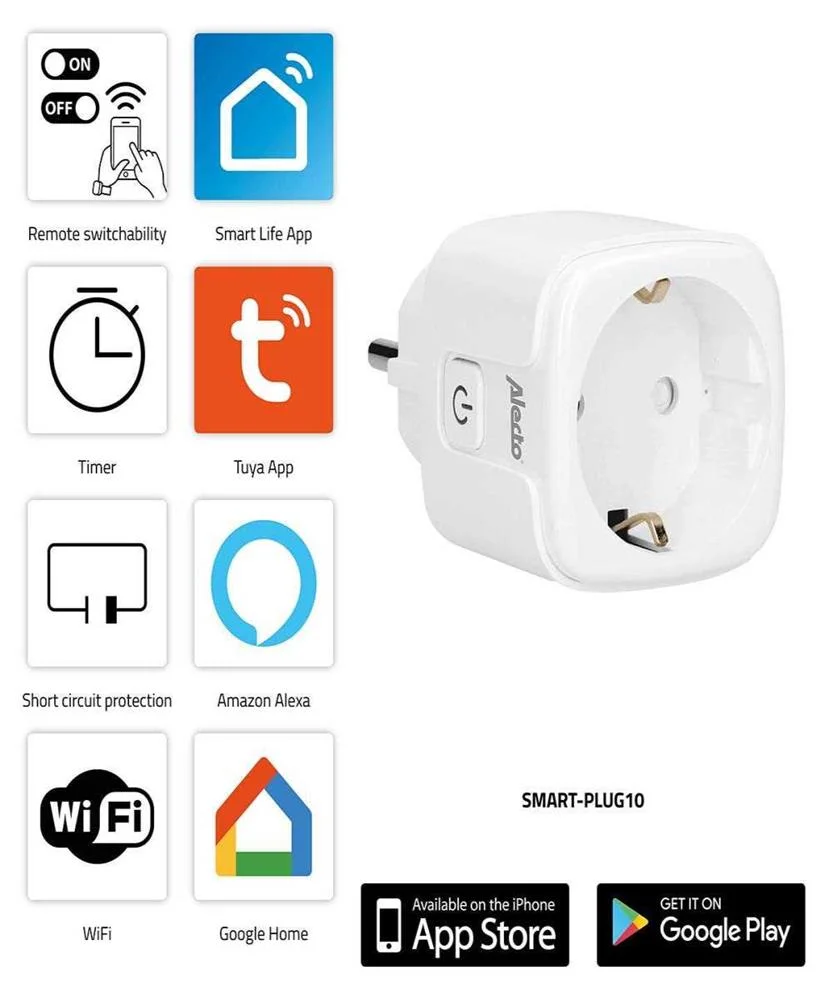 Smart-Plug10 Enchufe Wi-Fi Inteligente 16a 3680w