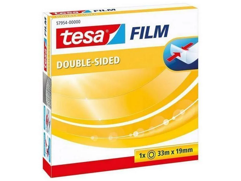 Double Sided Fita Cola 19mm x 33m Transparente - .