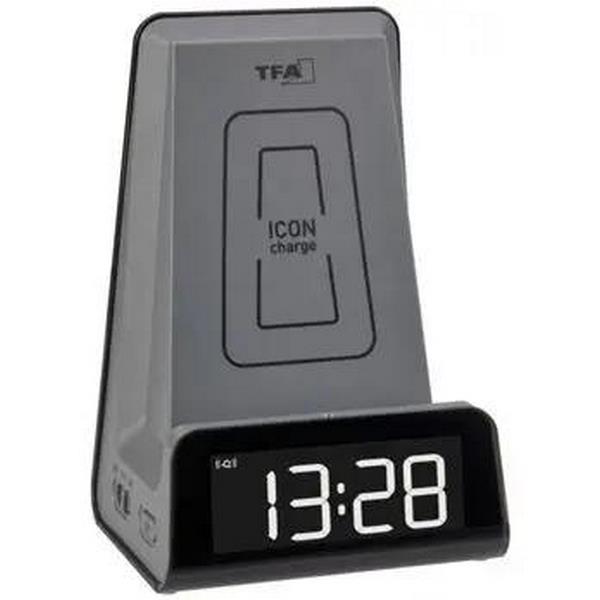 Tfa 60.2033.10 Icon Charge Alarm Clock With Charger