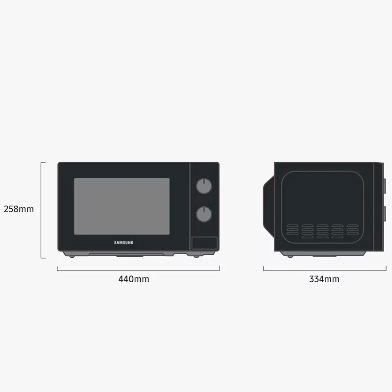 Microondas Samsung Ms20a3010al 20l Negro