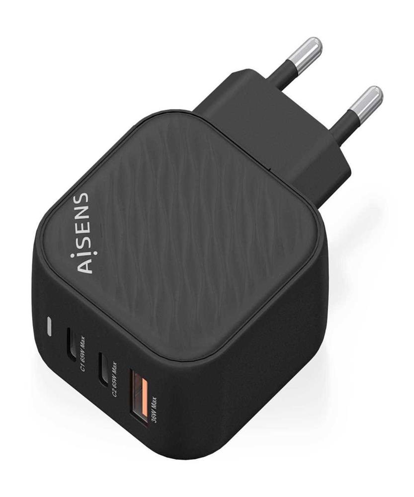 Cargador de Pared Aisens Asch-65w3p027-Bk/ 2xusb Tipo-C/ 1xusb/ 65w