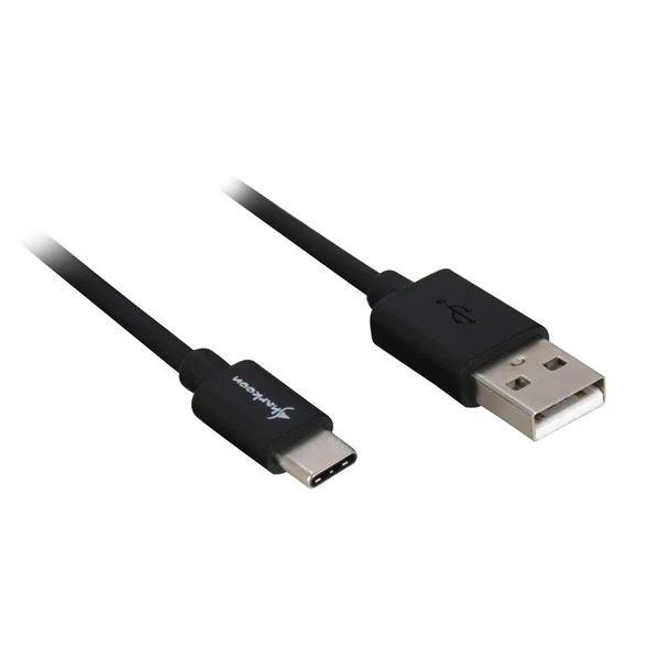 Sharkoon Usb 2.0 a - Adaptador Usb C - Preto - 3m