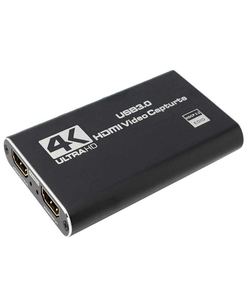 Capturadora de Video Hdmi Y Micrófono a Usb, 4k@60hz Con Salida de Video